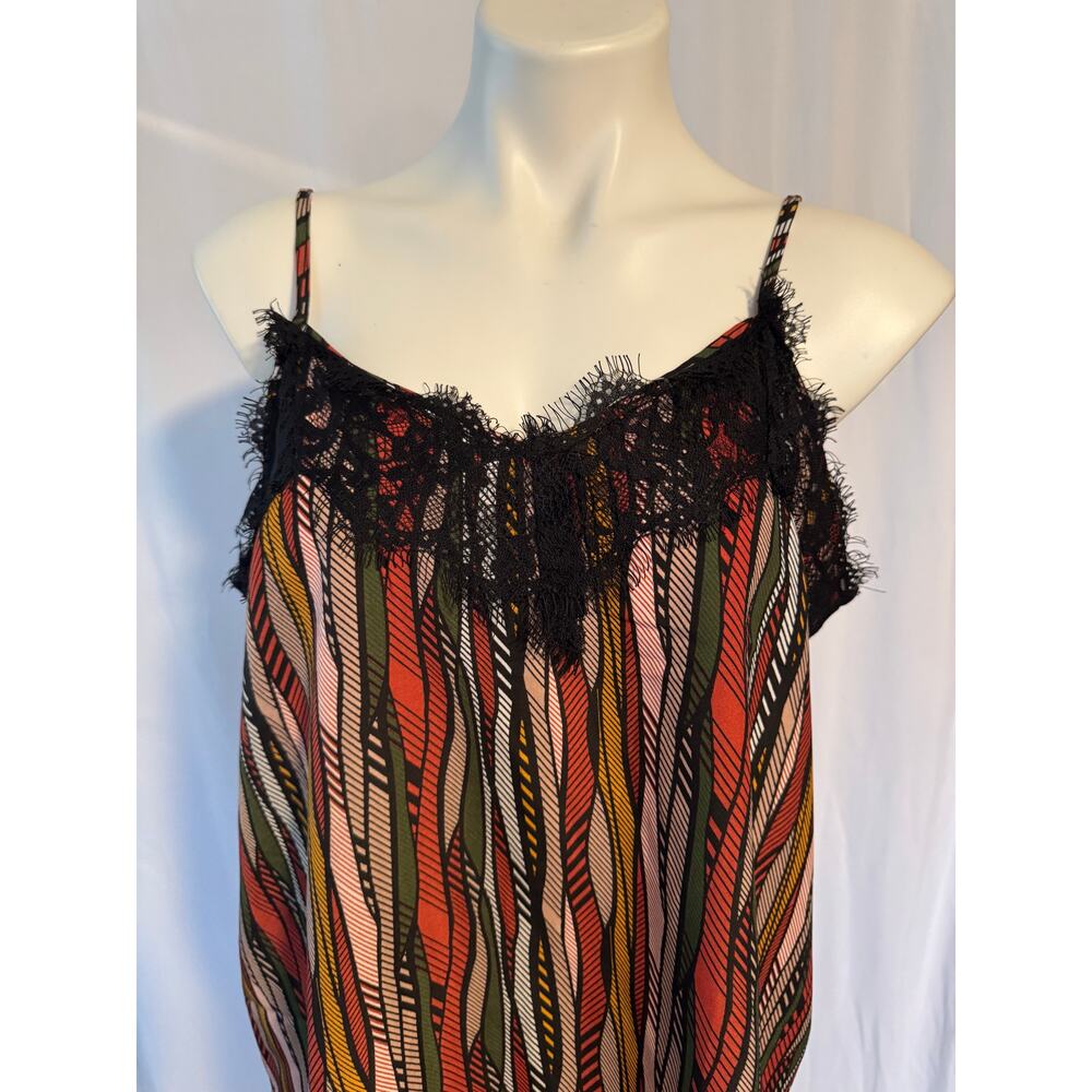 Willow & Root Autumn Stripe Camisole Blouse - Boho Elegance - L
